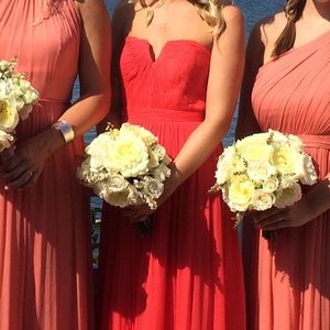 J Crew Chiffon Bridesmaids Dress - Nadia - Poppy